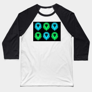 Green and blue lions Baseball T-Shirt